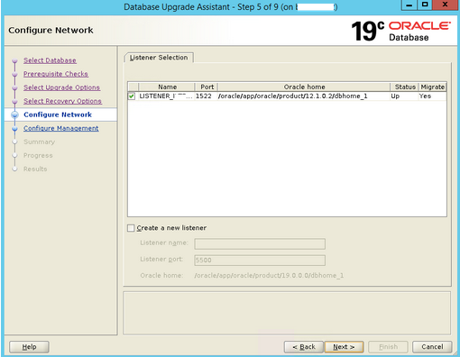 Machine generated
              alternative text:Configure Network owle Database new