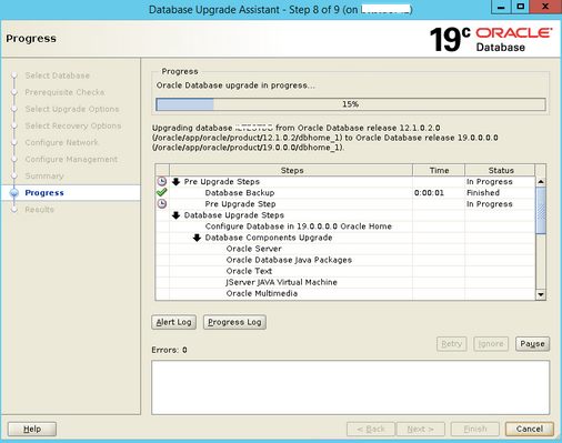 Machine generated
              alternative text:Pro ss 19C ORACLE Data bagg pre steps co
              n fig in Home